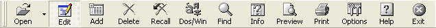  Dbf Editor Toolbar & Menu 