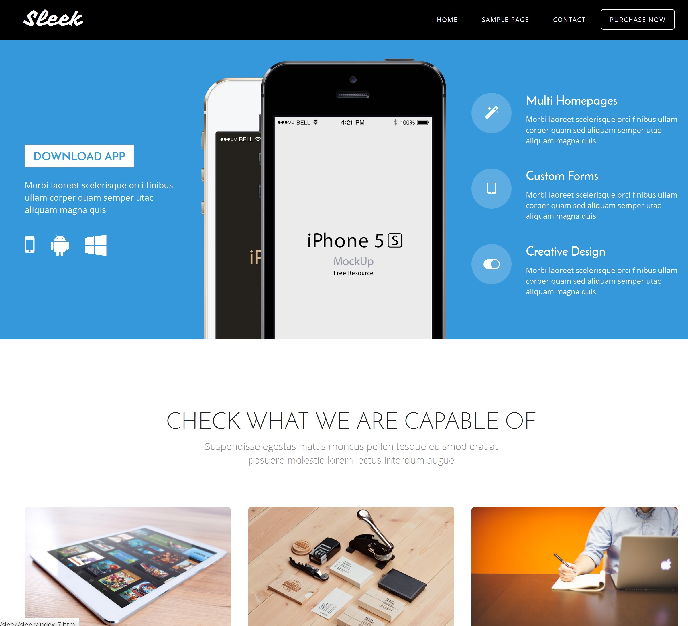 CSS3 Bootstrap Single Page Theme
