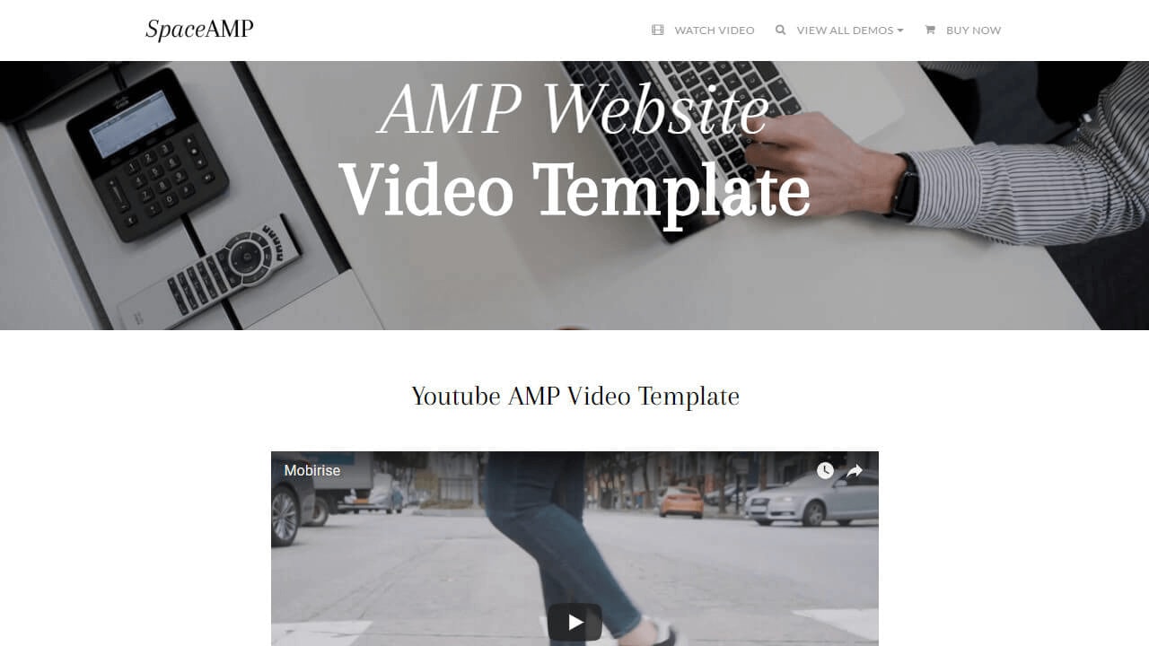 AMP Website Video Template